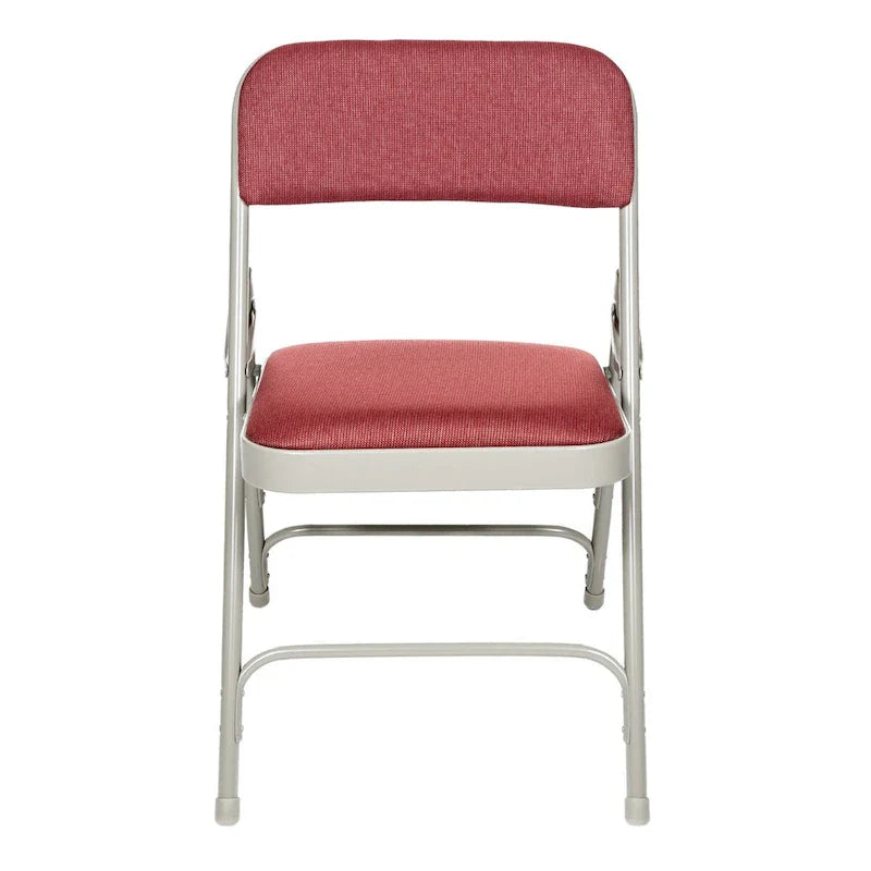 Hampden Furnishings Bernadine Collection Set of 4 Fabric Triple Brace Folding Chairs 17