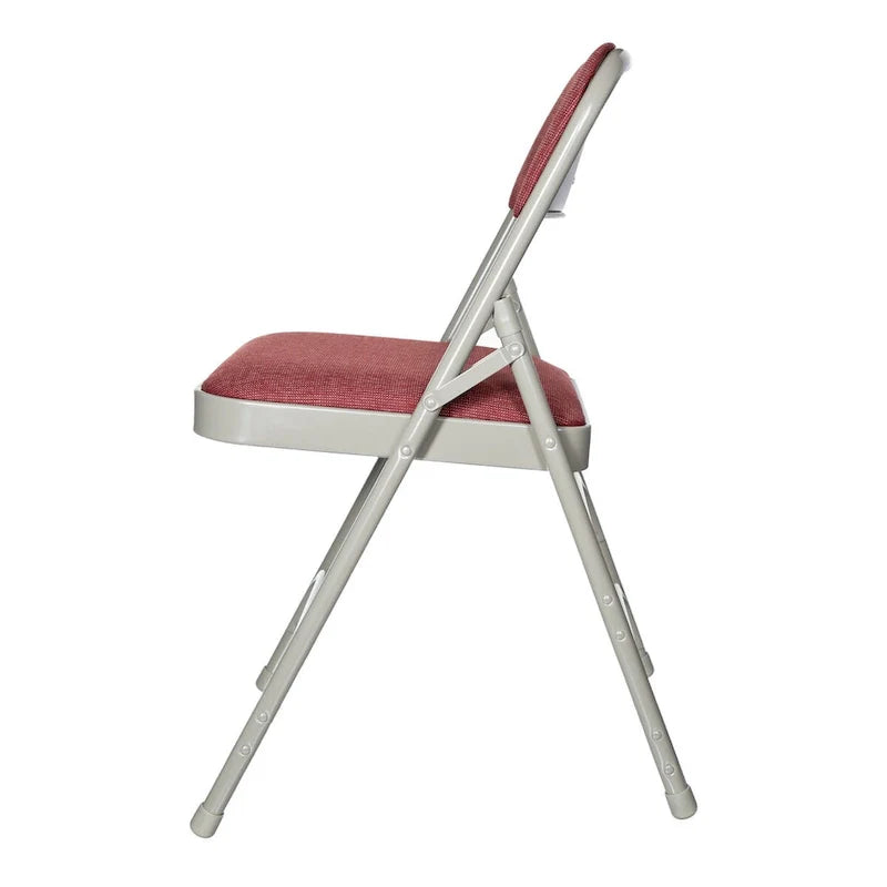 Hampden Furnishings Bernadine Collection Set of 4 Fabric Triple Brace Folding Chairs 18