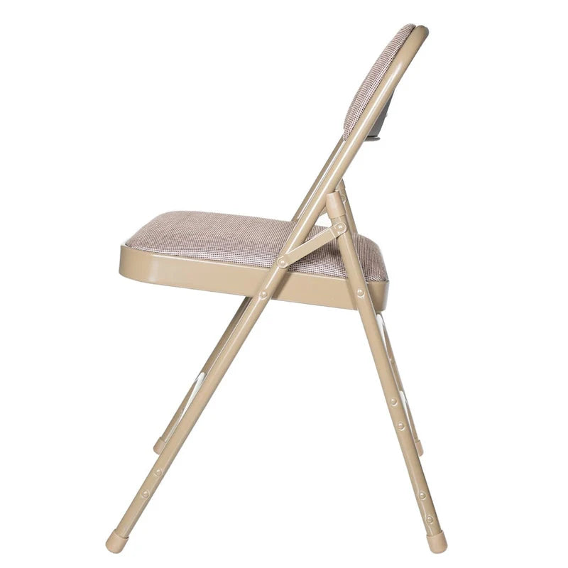 Hampden Furnishings Bernadine Collection Set of 4 Fabric Triple Brace Folding Chairs 23