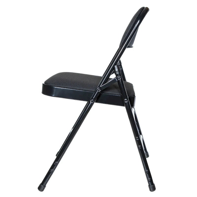 Hampden Furnishings Bernadine Collection Set of 4 Fabric Triple Brace Folding Chairs 28