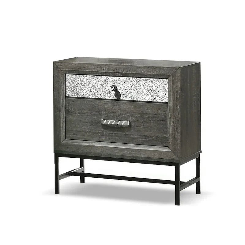 Contemporary Grey 6-Piece Platform Bedroom Set by Furniture of America - Heinisk Collection 12