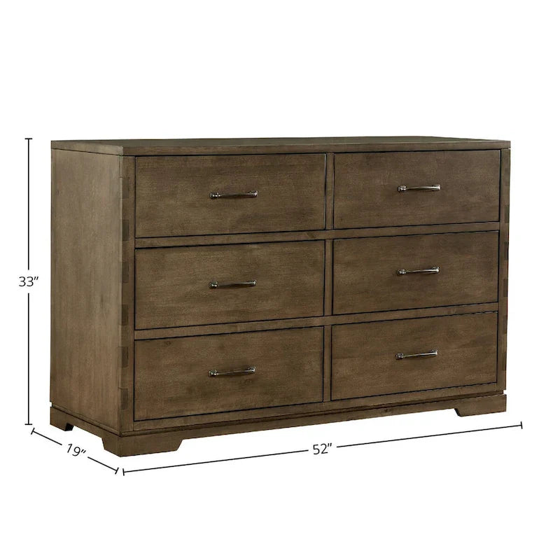 Graphite Dovetail 6-Drawer Chest of Drawers 2