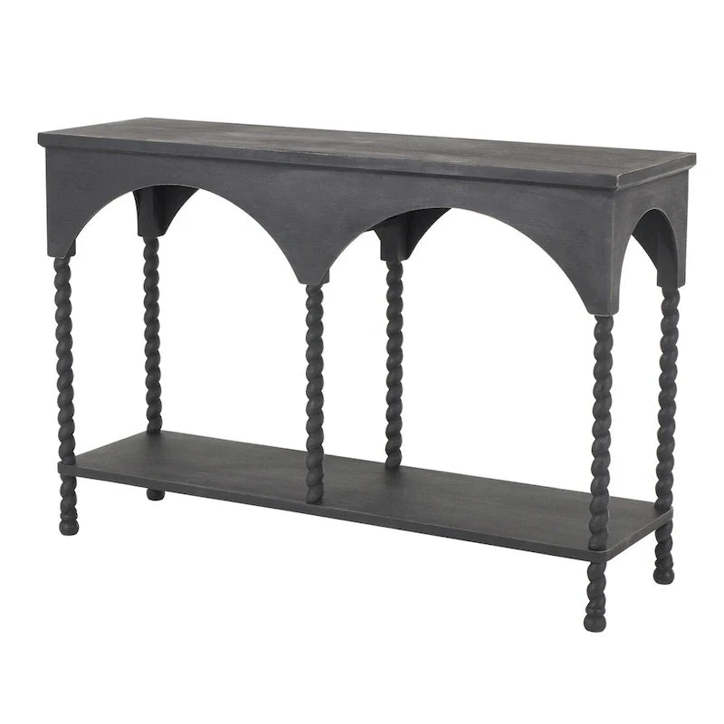 Console Table with Shelf and Arched Design 3