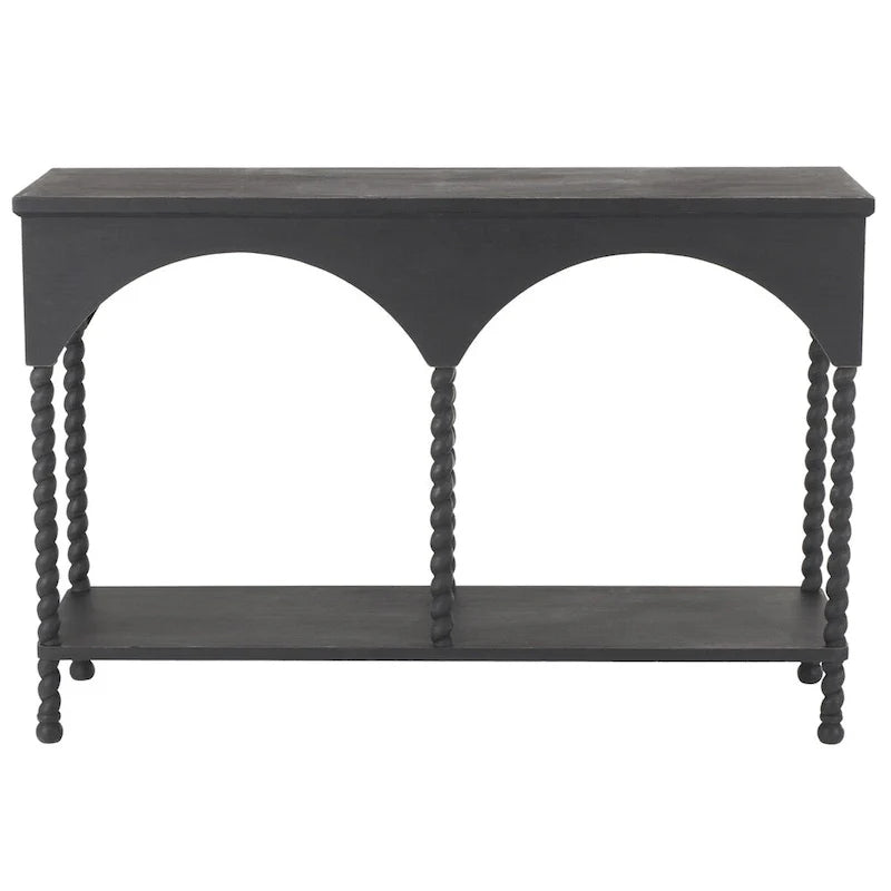 Console Table with Shelf and Arched Design 7