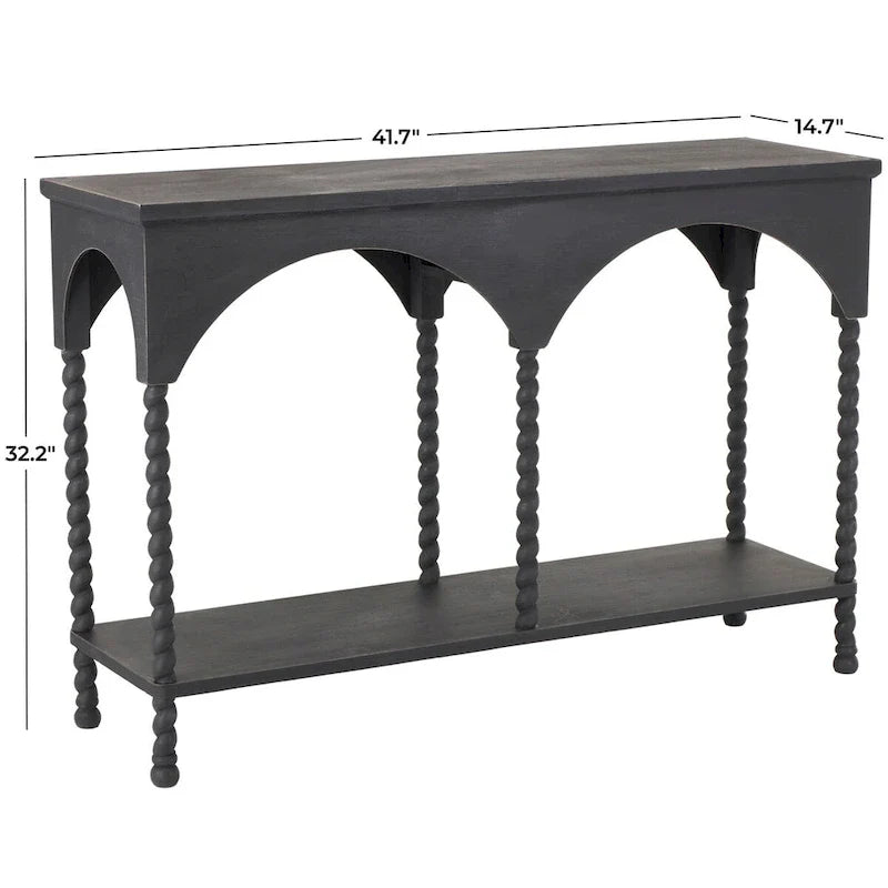 Console Table with Shelf and Arched Design 8