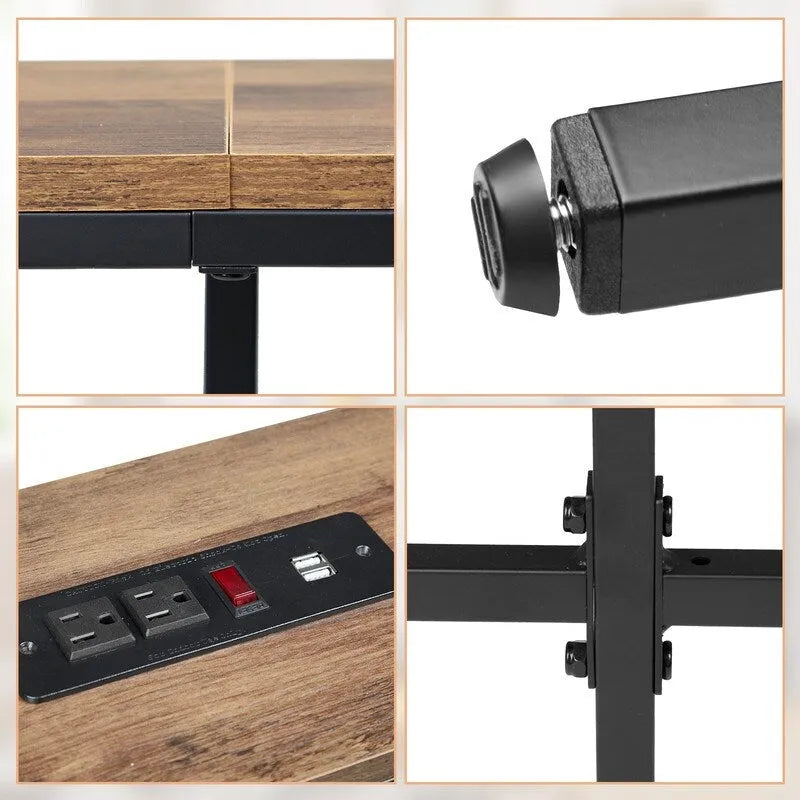 70.9-Inch Console Table with Dual Power Outlets and USB Ports - Slim Entryway and Sofa Table for Living Room 6
