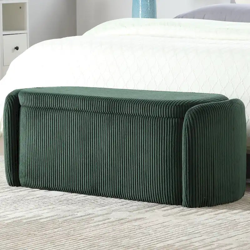 Upholstered Fabric Storage Ottoman for Entryway 43