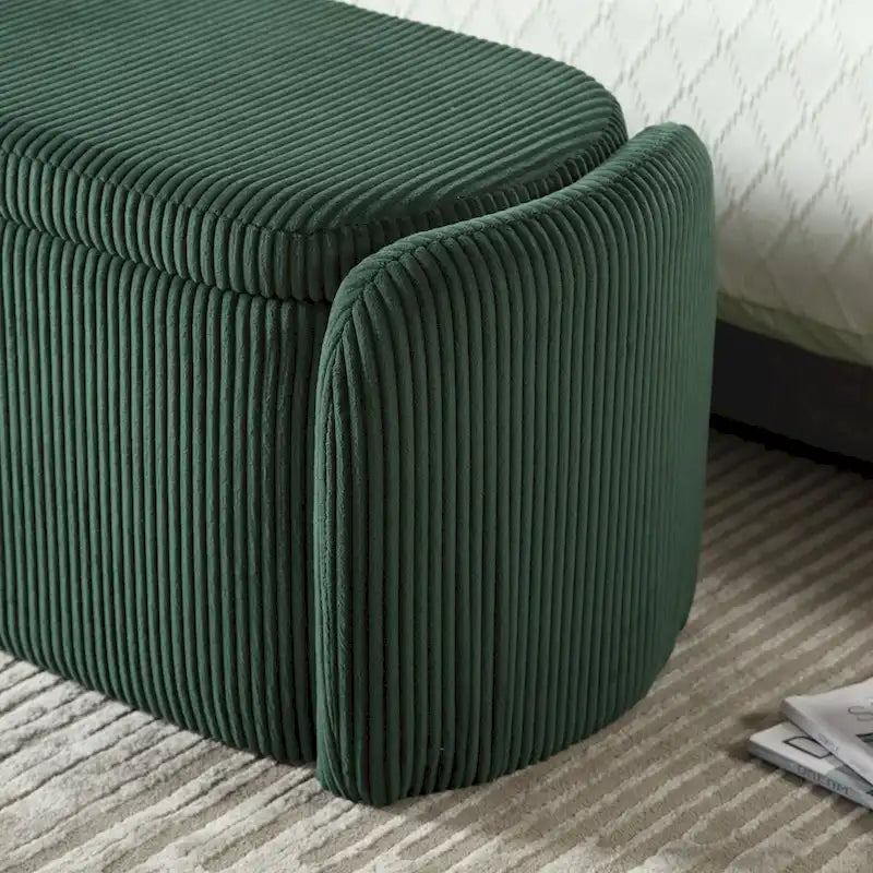Upholstered Fabric Storage Ottoman for Entryway 20