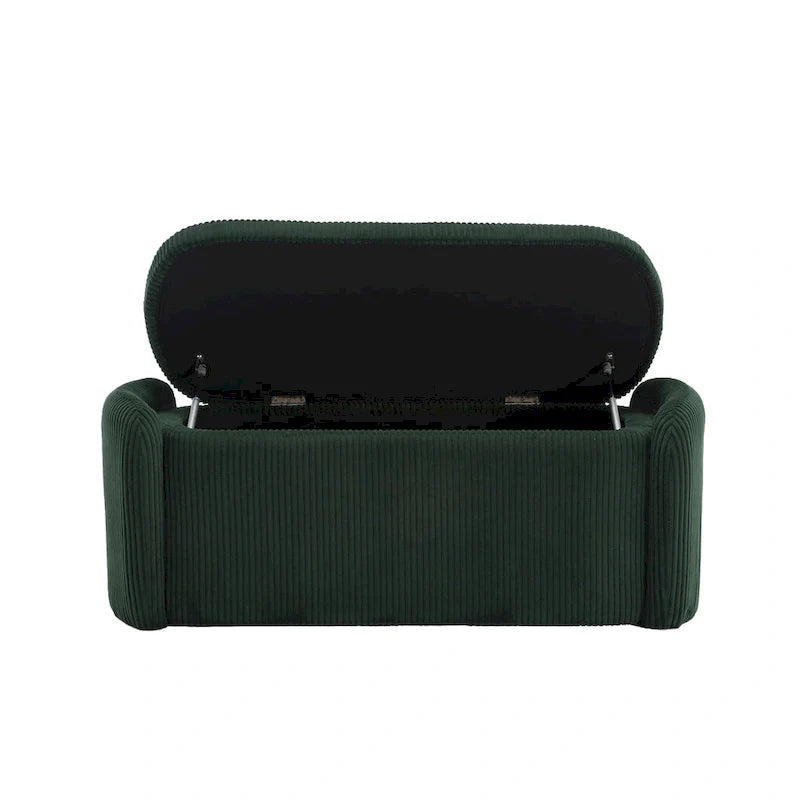 Upholstered Fabric Storage Ottoman for Entryway 28