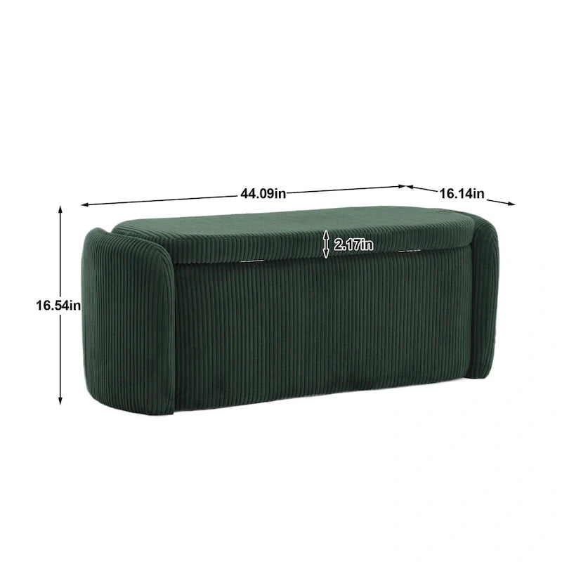 Upholstered Fabric Storage Ottoman for Entryway 29
