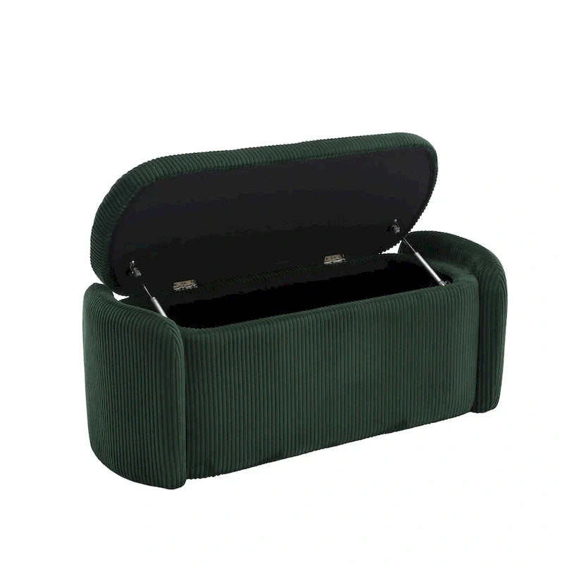 Upholstered Fabric Storage Ottoman for Entryway 35
