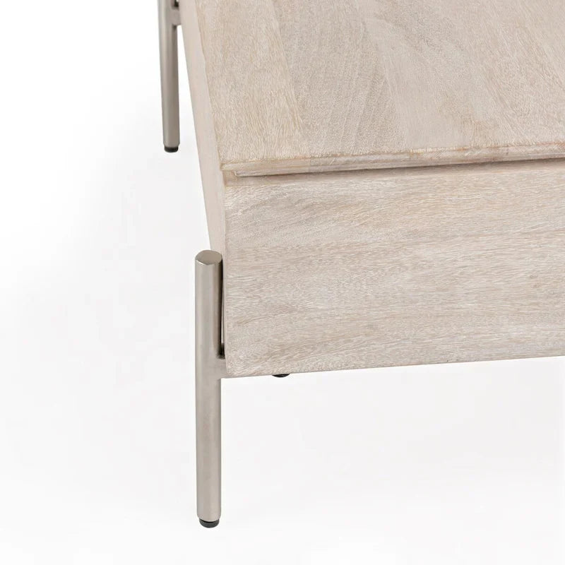 Rocklin White Mango Wood Lift-Top Coffee Table by Classic Home 7