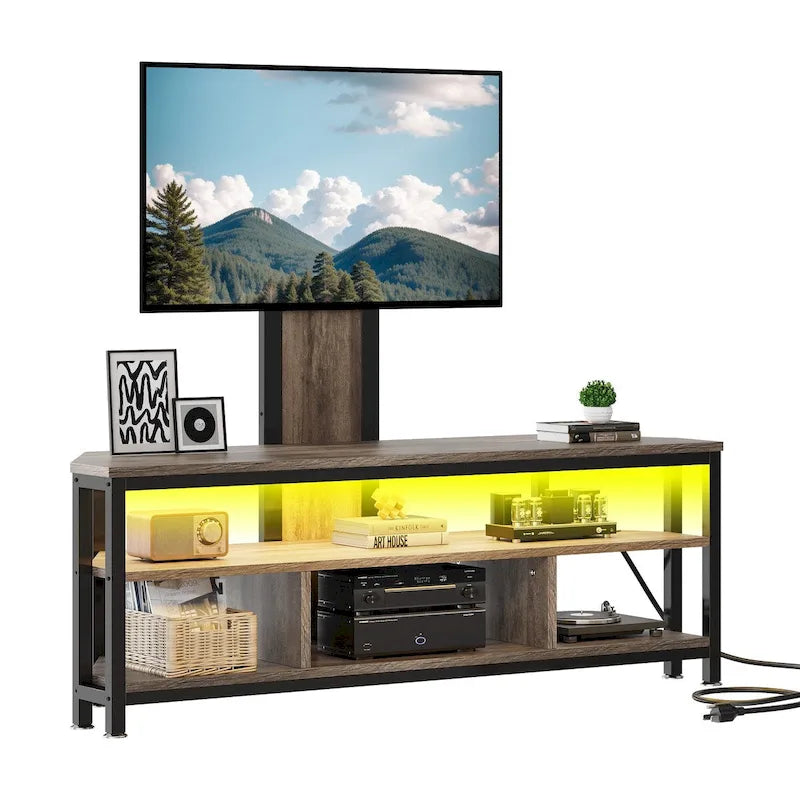 Moasis LED TV Stand with Mount, Power Outlet, and USB Port for TVs up to 70 inches 25