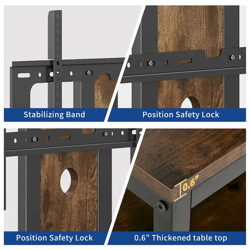 Moasis LED TV Stand with Mount, Power Outlet, and USB Port for TVs up to 70 inches 6