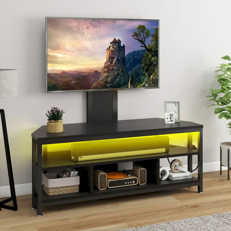 Moasis LED TV Stand with Mount, Power Outlet, and USB Port for TVs up to 70 inches 18