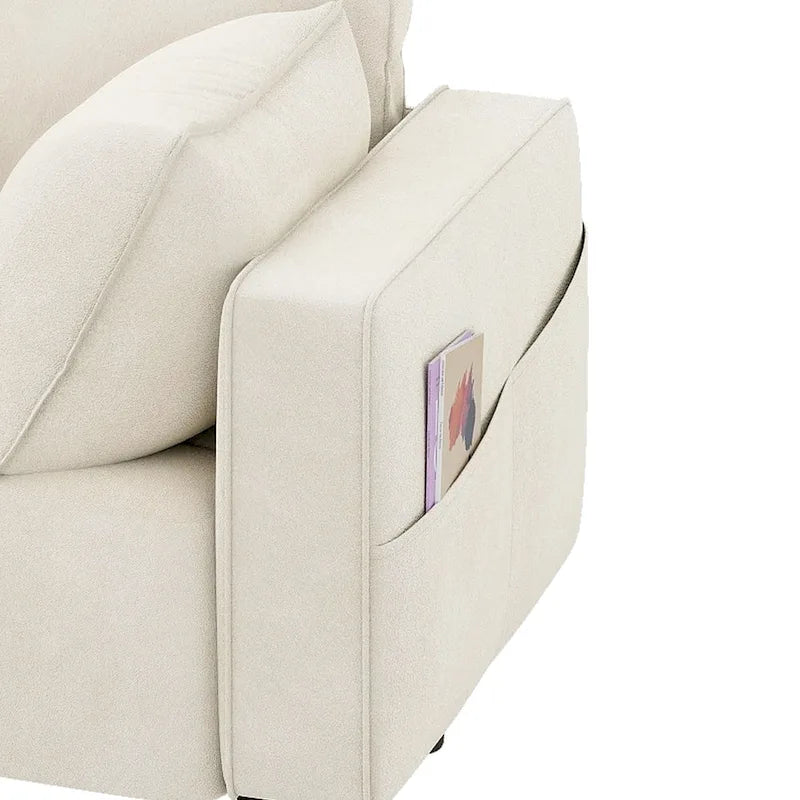 Moasis 56-Inch Velvet Tufted Loveseat Sofa with Button-Detail Seat and Convenient Side Storage Pocket 6