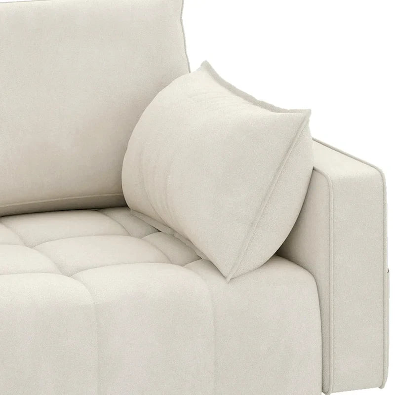 Moasis 56-Inch Velvet Tufted Loveseat Sofa with Button-Detail Seat and Convenient Side Storage Pocket 7