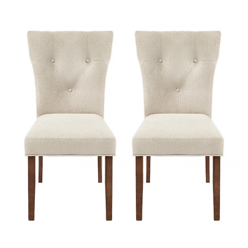 Set of 2 Chastin Farmhouse Upholstered Dining Chairs in Rubberwood by Christopher Knight Home 6