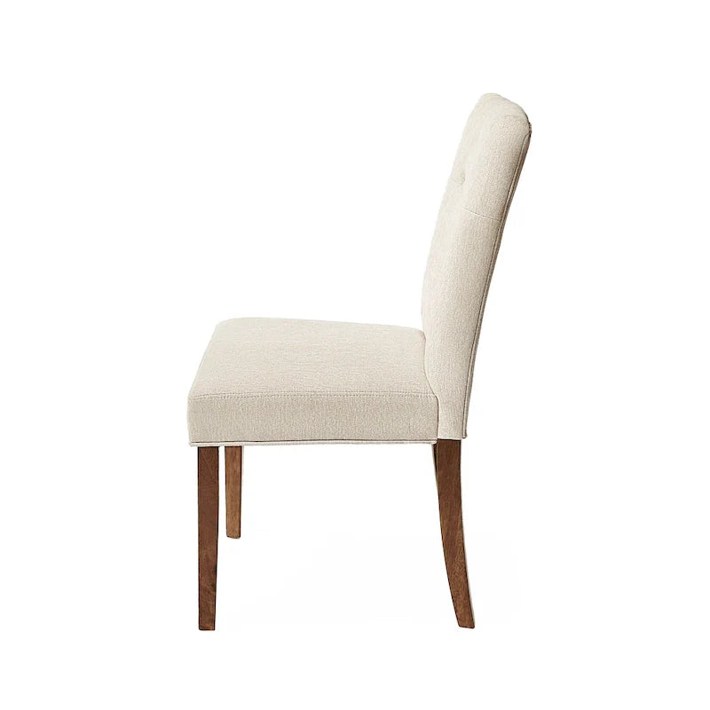 Set of 2 Chastin Farmhouse Upholstered Dining Chairs in Rubberwood by Christopher Knight Home 8