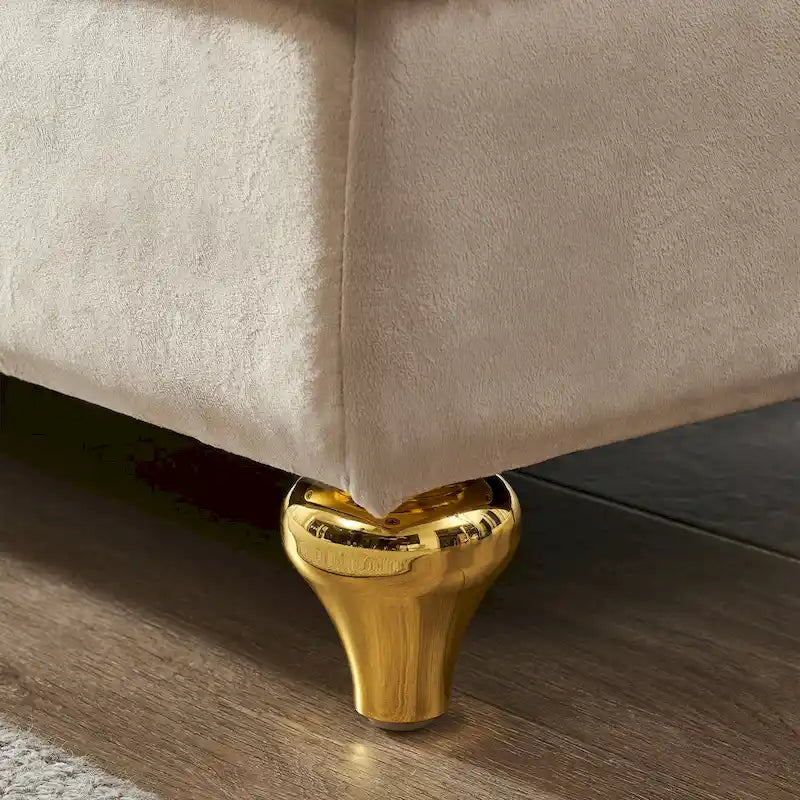 Contemporary Velvet Chaise Lounge Chair with Storage 30
