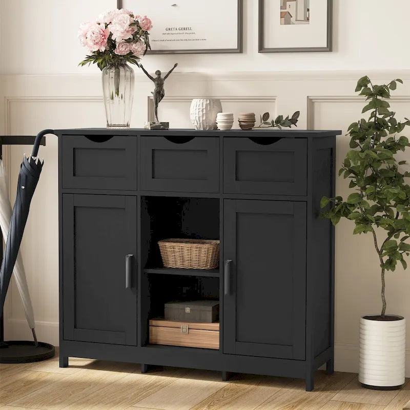 Roomfitters Morden Buffet Sideboard Cabinet with Doors and Drawers - Stylish Coffee Bar and Storage Solution 16