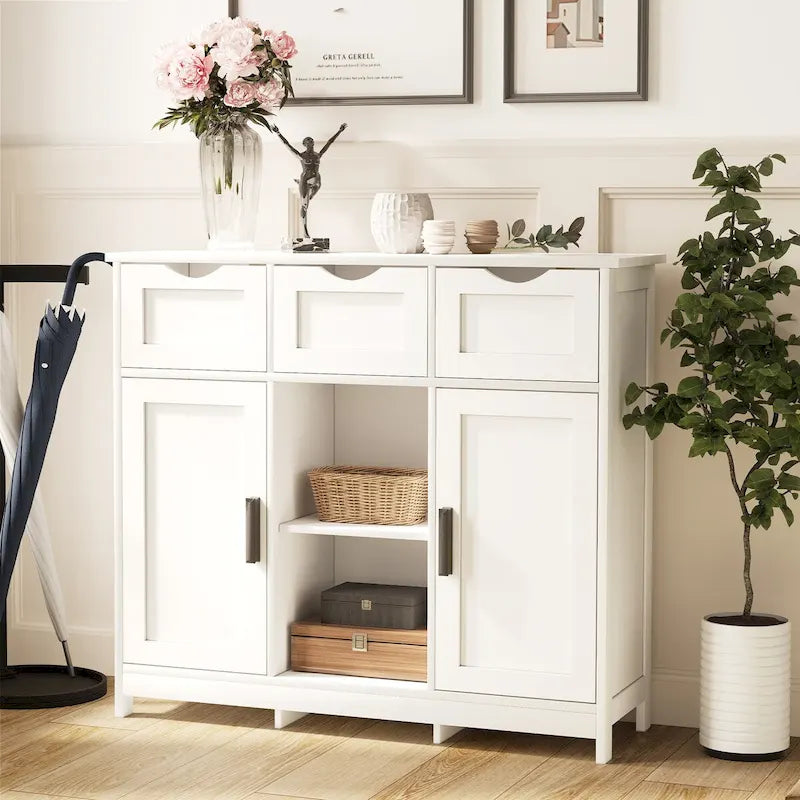 Roomfitters Morden Buffet Sideboard Cabinet with Doors and Drawers - Stylish Coffee Bar and Storage Solution 17