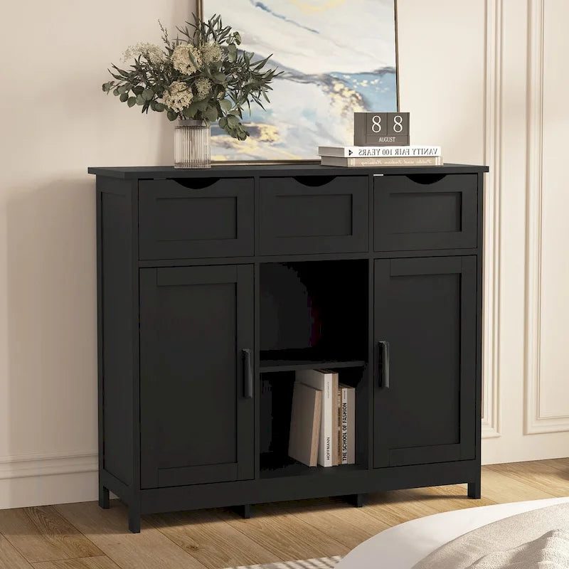 Roomfitters Morden Buffet Sideboard Cabinet with Doors and Drawers - Stylish Coffee Bar and Storage Solution 7