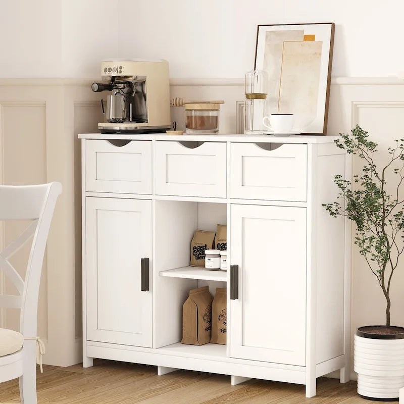Roomfitters Morden Buffet Sideboard Cabinet with Doors and Drawers - Stylish Coffee Bar and Storage Solution 10