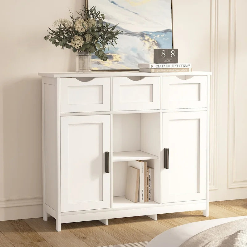 Roomfitters Morden Buffet Sideboard Cabinet with Doors and Drawers - Stylish Coffee Bar and Storage Solution 11