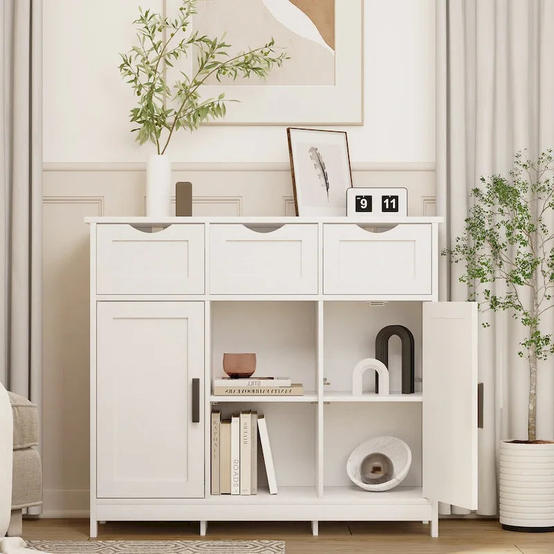 Roomfitters Morden Buffet Sideboard Cabinet with Doors and Drawers - Stylish Coffee Bar and Storage Solution 12