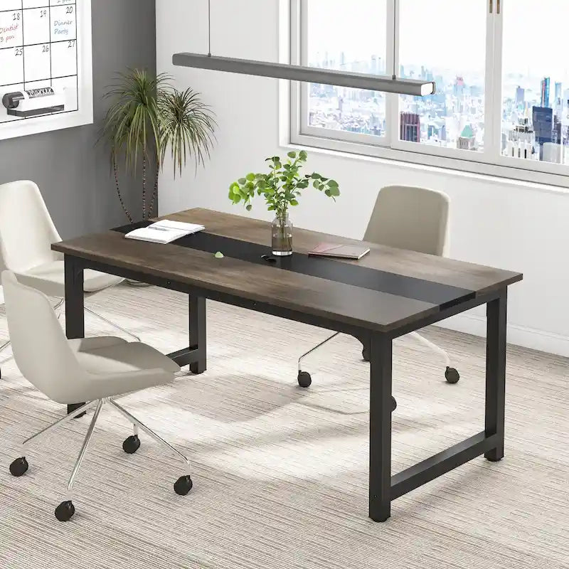 Compact Conference Table for 4-6 People - Dimensions: 63" L x 31.5" W x 29.13" H 14
