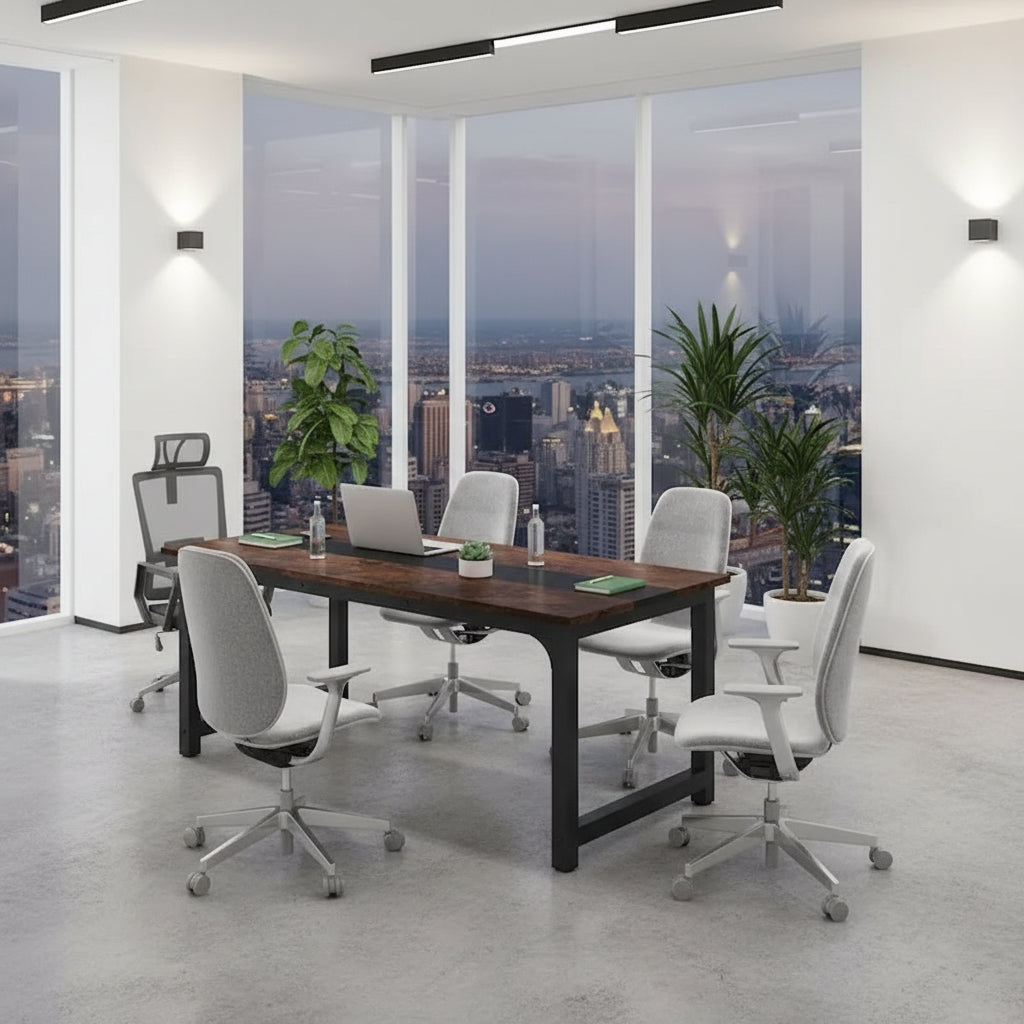 Compact Conference Table for 4-6 People - Dimensions: 63" L x 31.5" W x 29.13" H 1