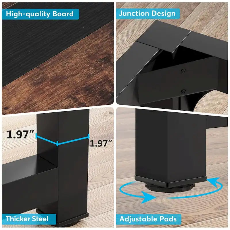 Compact Conference Table for 4-6 People - Dimensions: 63" L x 31.5" W x 29.13" H 6