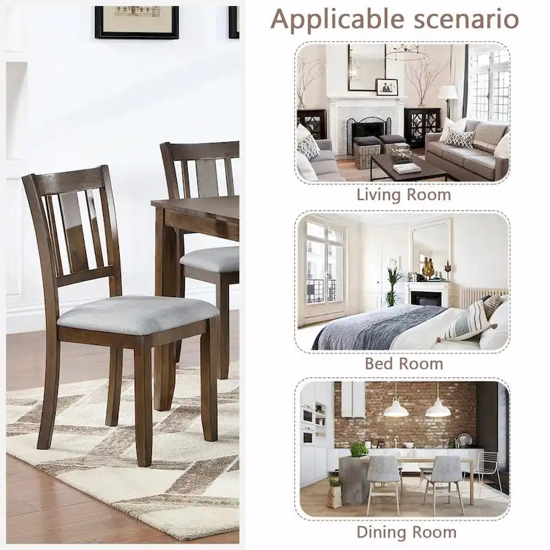 4-Piece Counter Height Dining Chair Set with Cushioned Seats 7