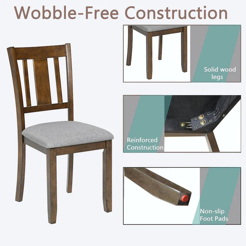 4-Piece Counter Height Dining Chair Set with Cushioned Seats 8