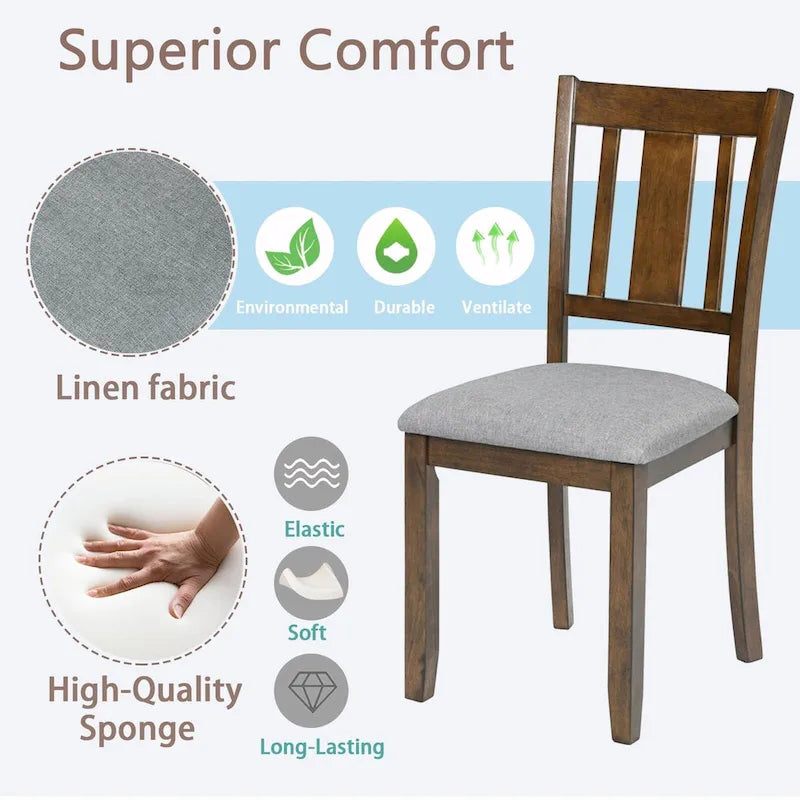 4-Piece Counter Height Dining Chair Set with Cushioned Seats 9