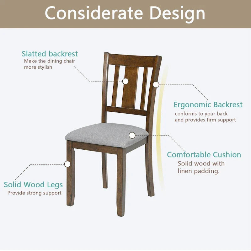 4-Piece Counter Height Dining Chair Set with Cushioned Seats 10