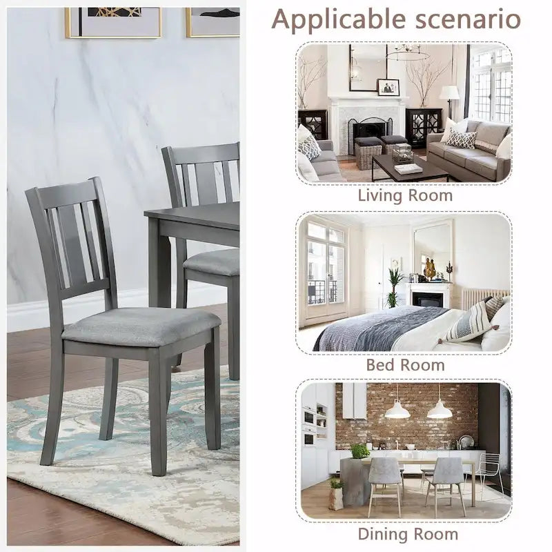 4-Piece Counter Height Dining Chair Set with Cushioned Seats 14