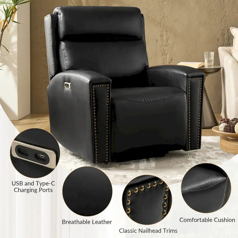 Modern Power Lift Recliner Chair with Massage, Heating, and Charging Ports by HULALA HOME 6