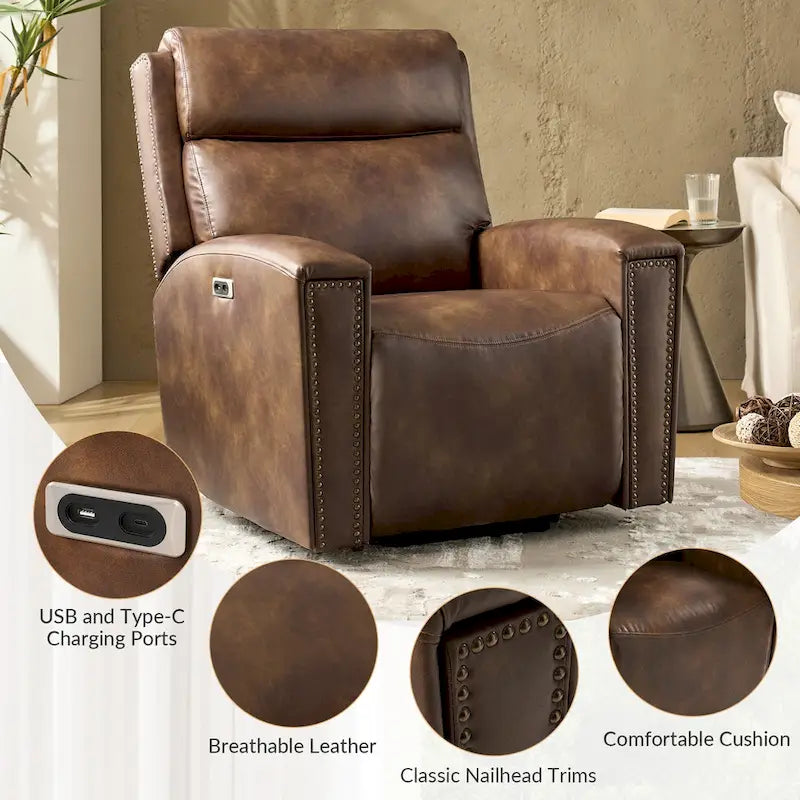 Modern Power Lift Recliner Chair with Massage, Heating, and Charging Ports by HULALA HOME 13