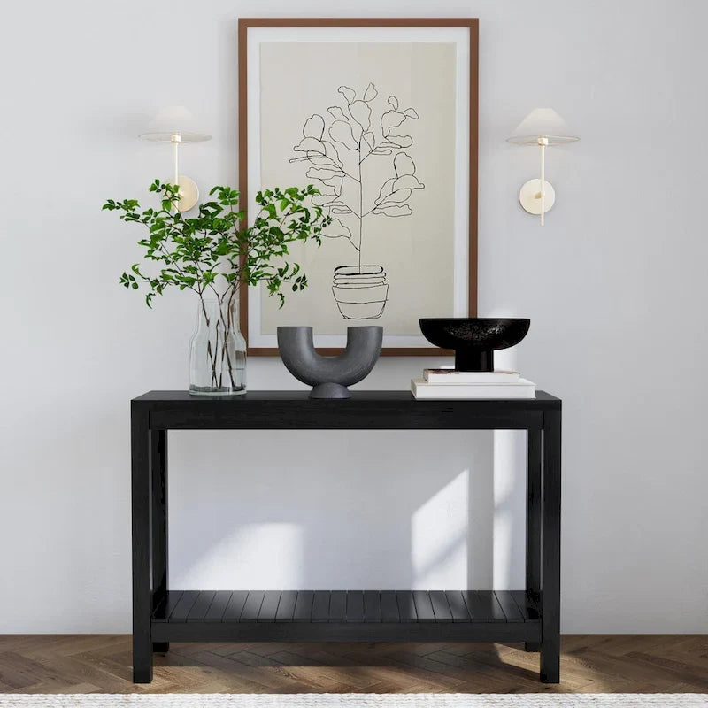 East at Main Petter Solid Wood Console Table with Shelf 1