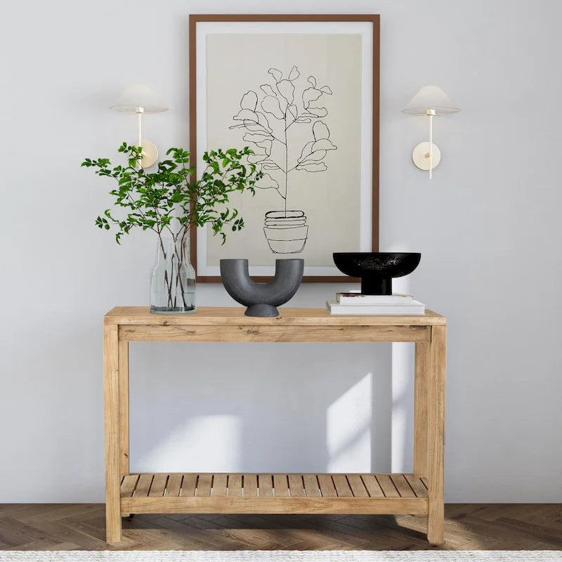 East at Main Petter Solid Wood Console Table with Shelf 3