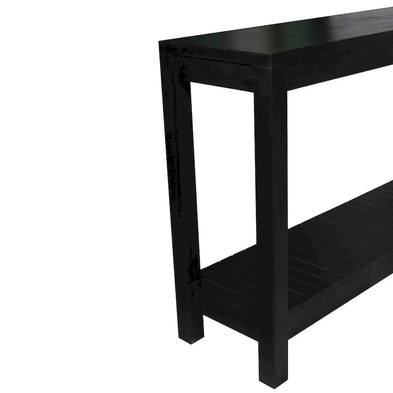 East at Main Petter Solid Wood Console Table with Shelf 6
