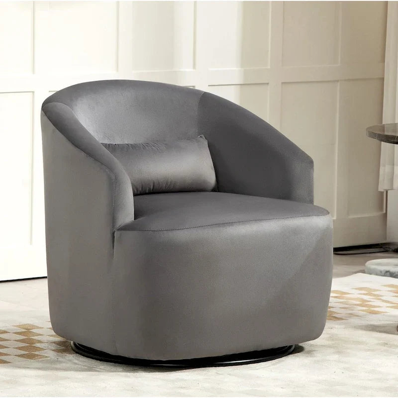 360-Degree Swivel Barrel Accent Chair 40