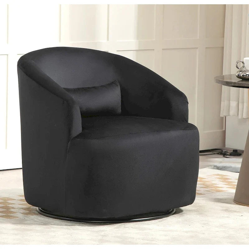 360-Degree Swivel Barrel Accent Chair 34