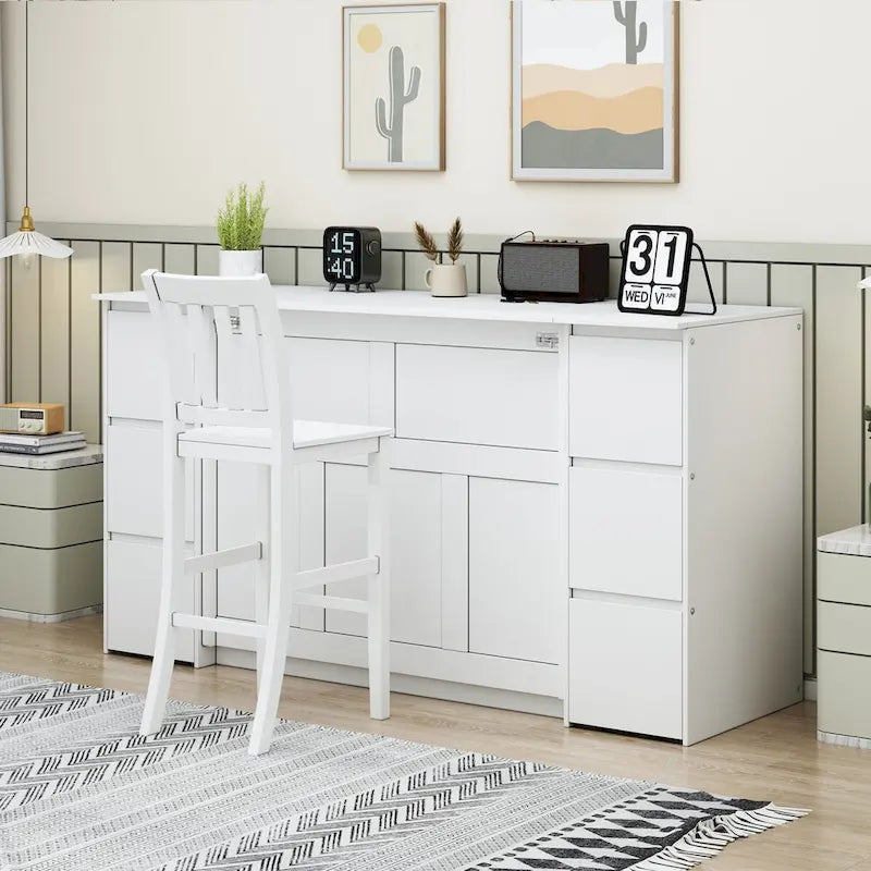 Full-Size Murphy Bed with Storage Drawers 4