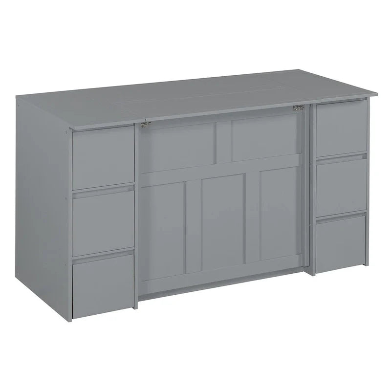 Full-Size Murphy Bed with Storage Drawers 6