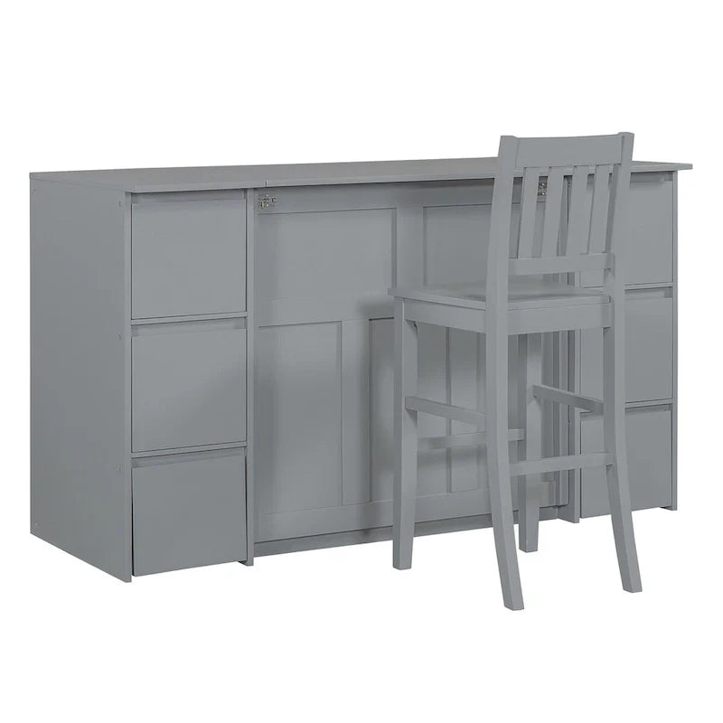 Full-Size Murphy Bed with Storage Drawers 10