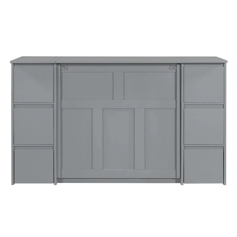 Full-Size Murphy Bed with Storage Drawers 18