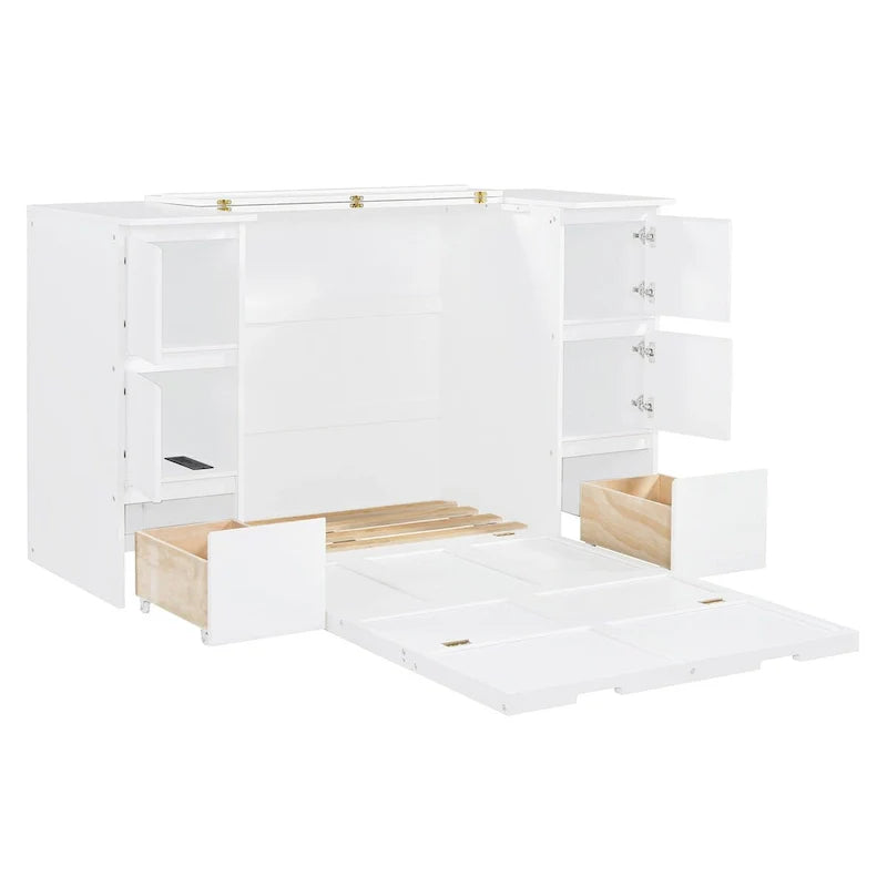 Full-Size Murphy Bed with Storage Drawers 21